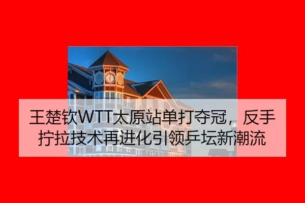 王楚钦WTT太原站单打夺冠，反手拧拉技术再进化引领乒坛新潮流